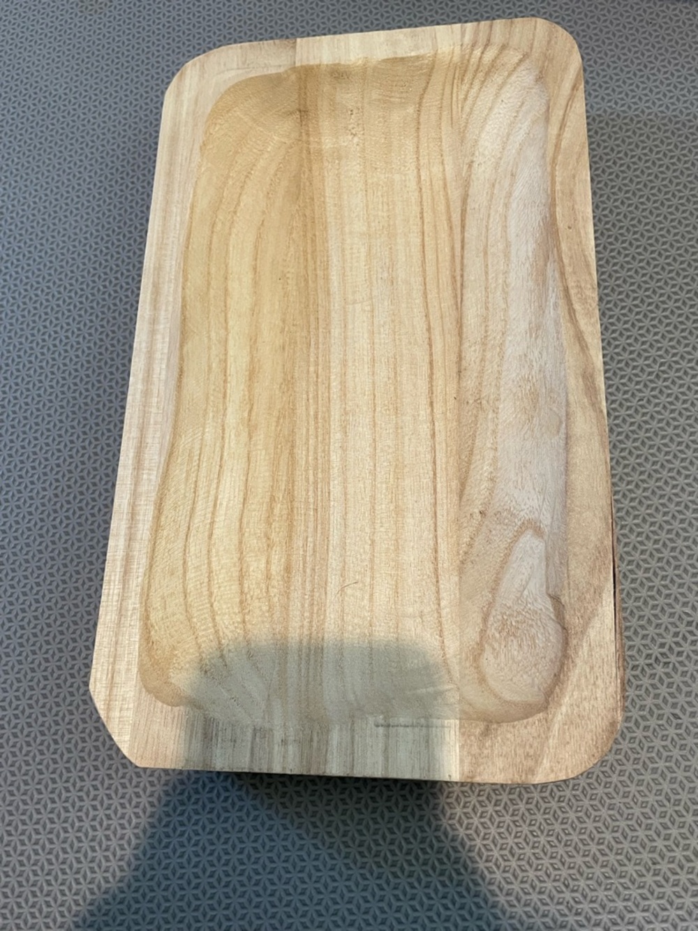 Medium Hand-Carved Wooden Dough Bowl - Natural Light Wood